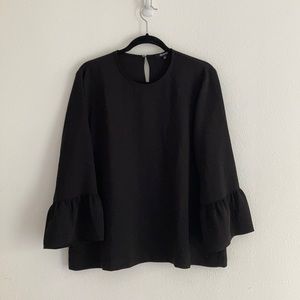 Black Madewell Bell-Sleeve Blouse